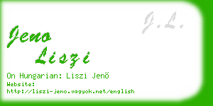 jeno liszi business card